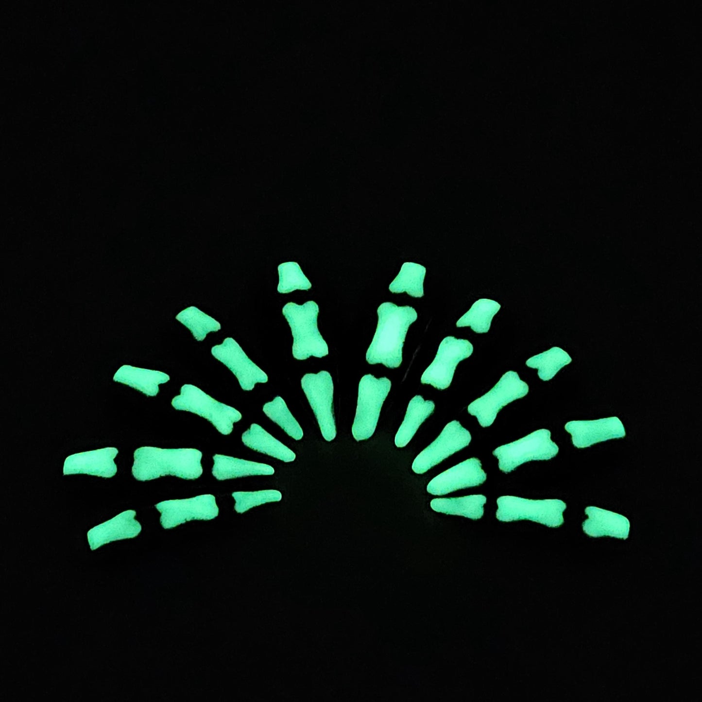 Glow in the Dark Skeleton Finger Bones. Choose Nail Shape and Length