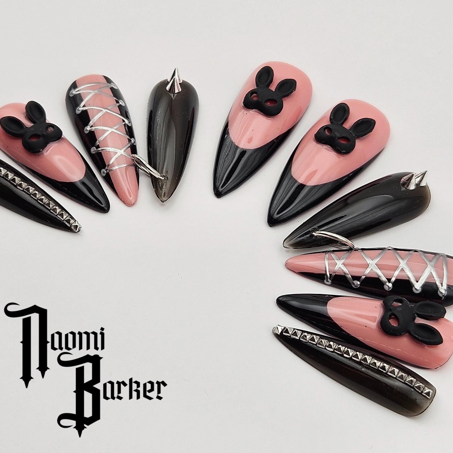 Sexy Bunny Rabbit Mask. Choose Nail Shape and Length.