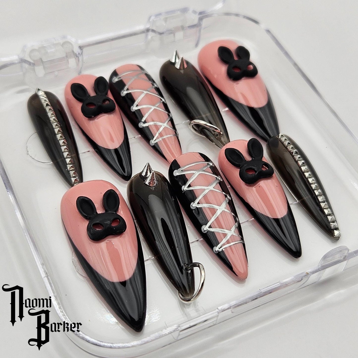 Sexy Bunny Rabbit Mask. Choose Nail Shape and Length.