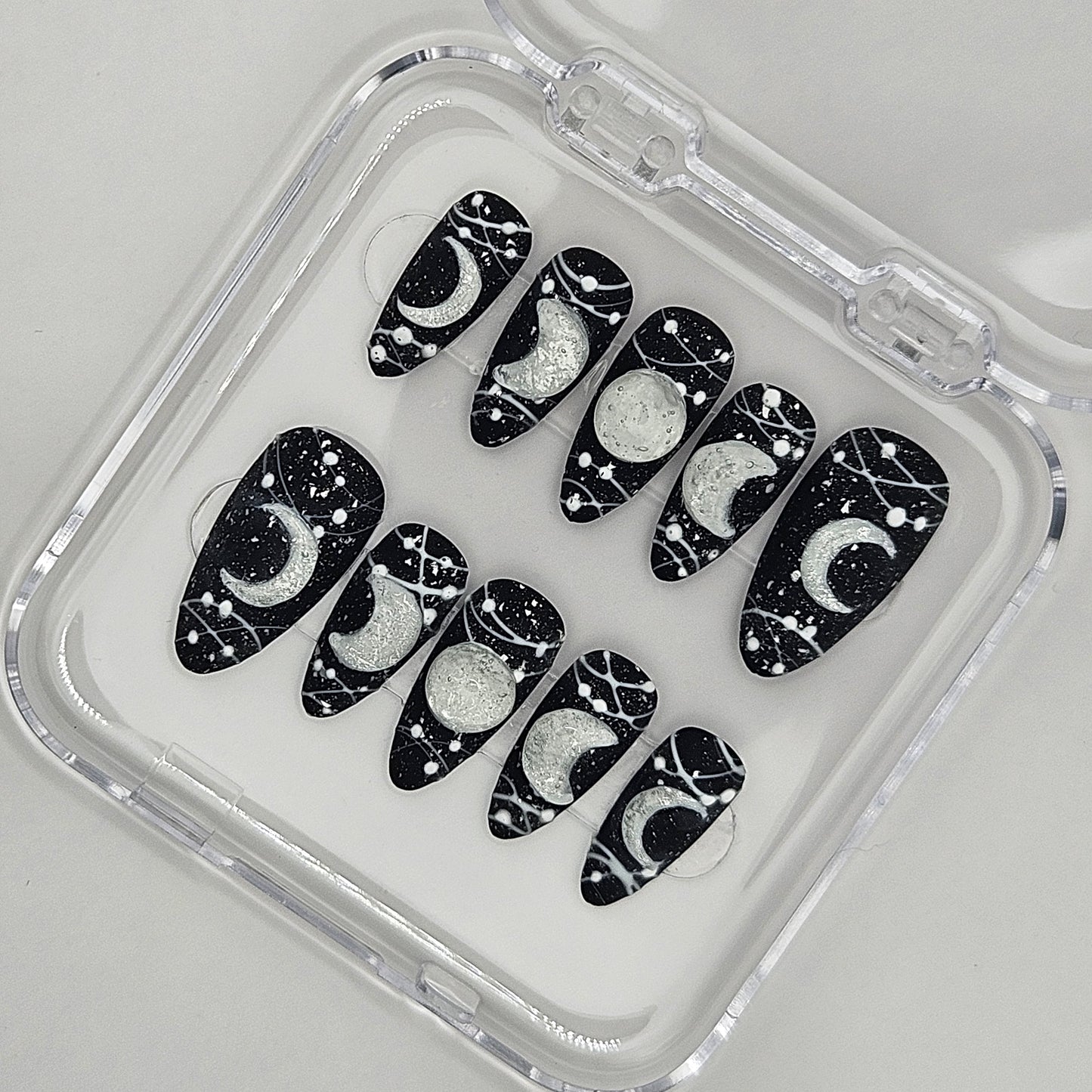 3D Moon Phase. Choose Nail Shape and length.