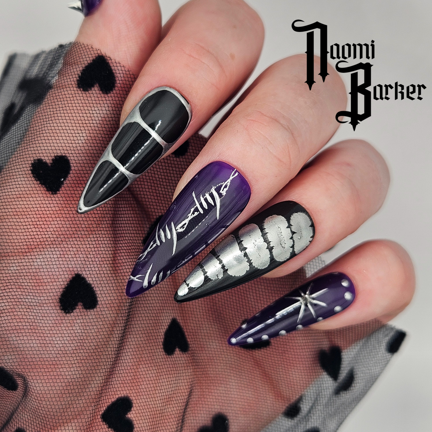 Purple and Black Barbed Wire