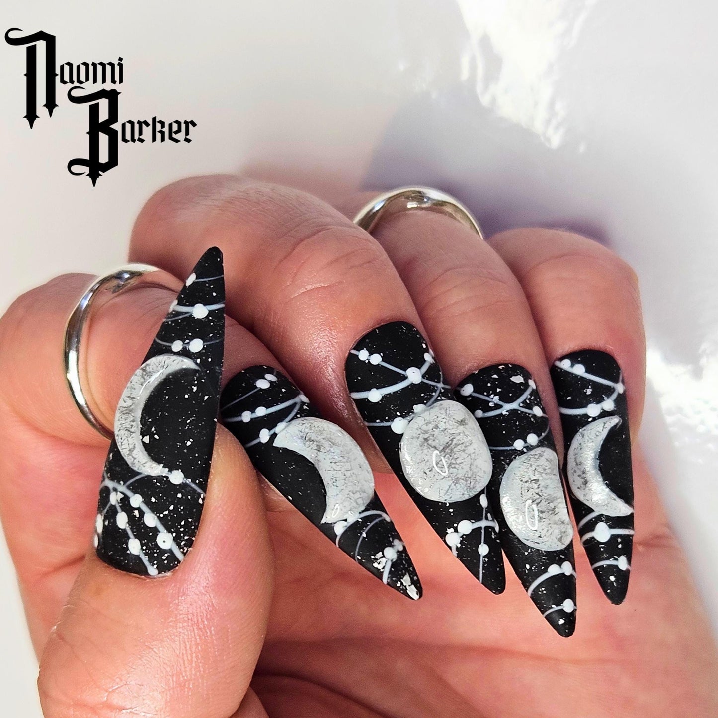 3D Moon Phase. Choose Nail Shape and length.