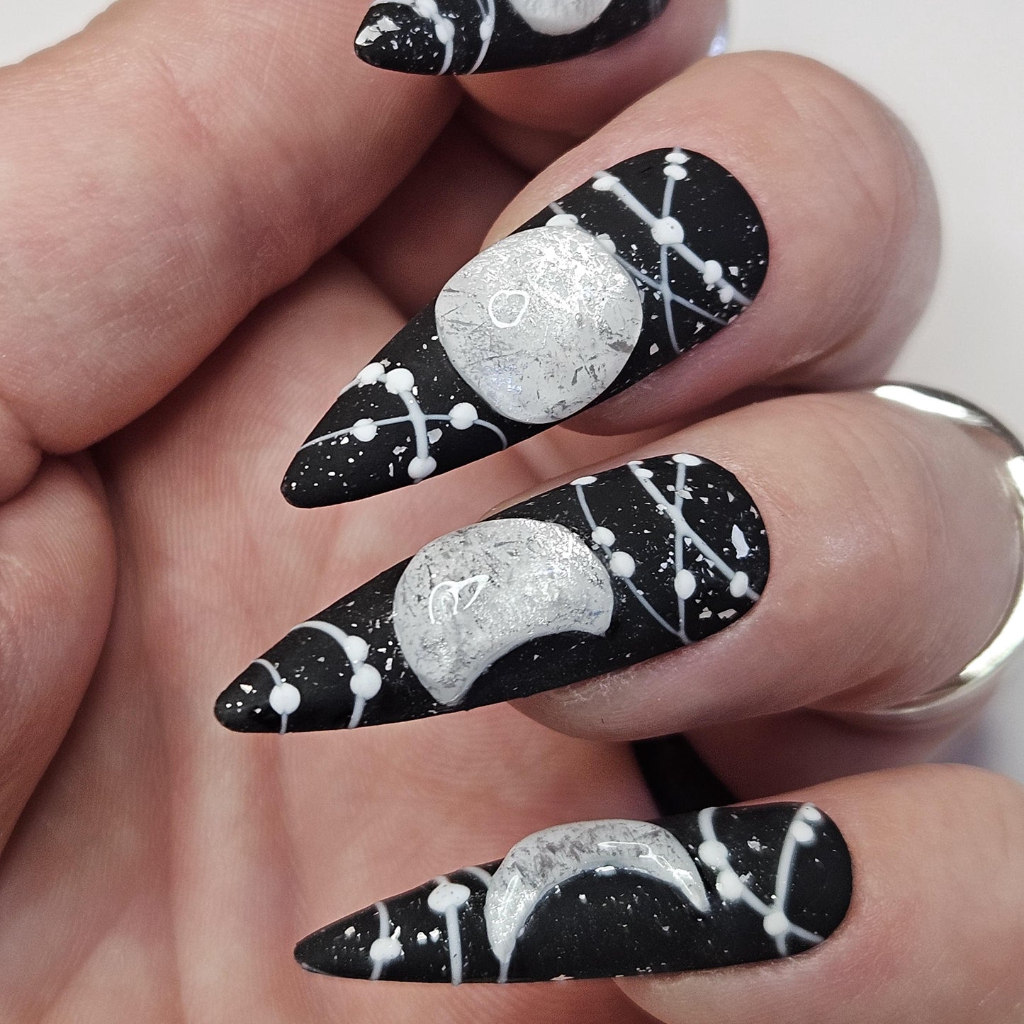 3D Moon Phase. Choose Nail Shape and length.