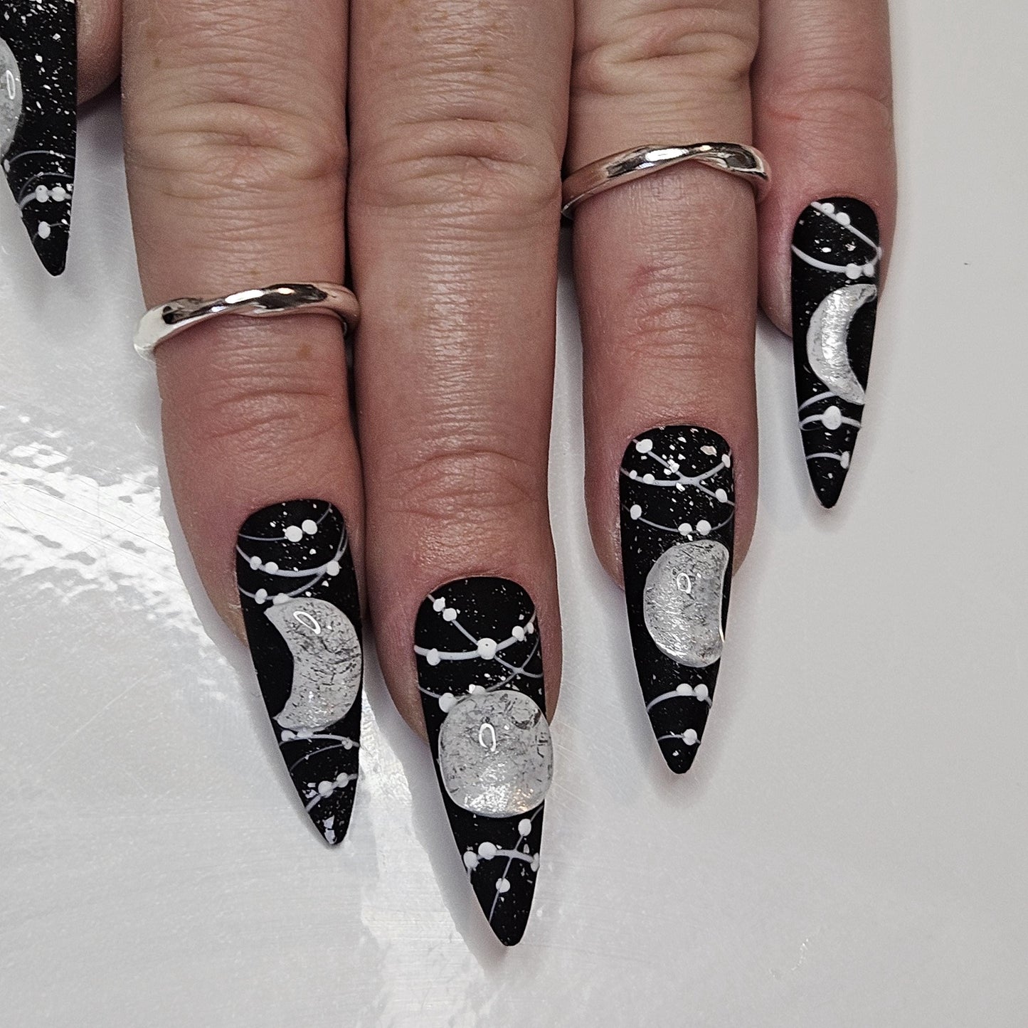 3D Moon Phase. Choose Nail Shape and length.