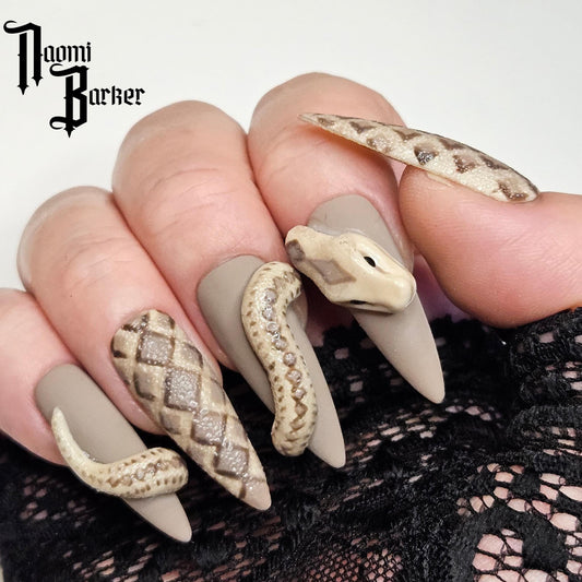 3D Snake Nails. Choose Shape and Length