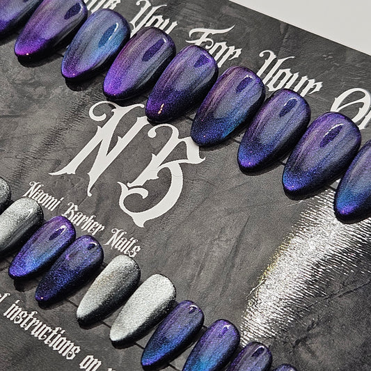 24 Set - Colour Shift Cat Eye Nails