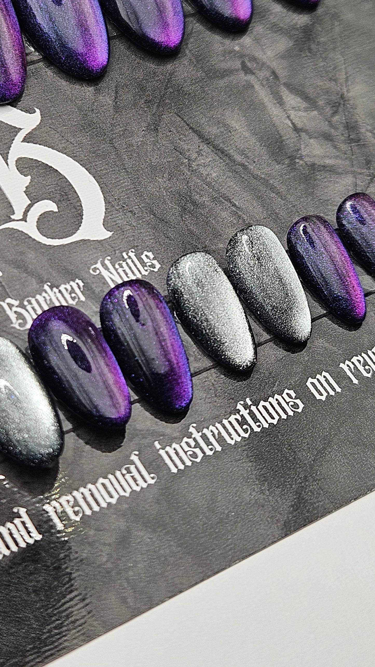 Ready to Ship - Colour Shift Cat Eye- Short Almond