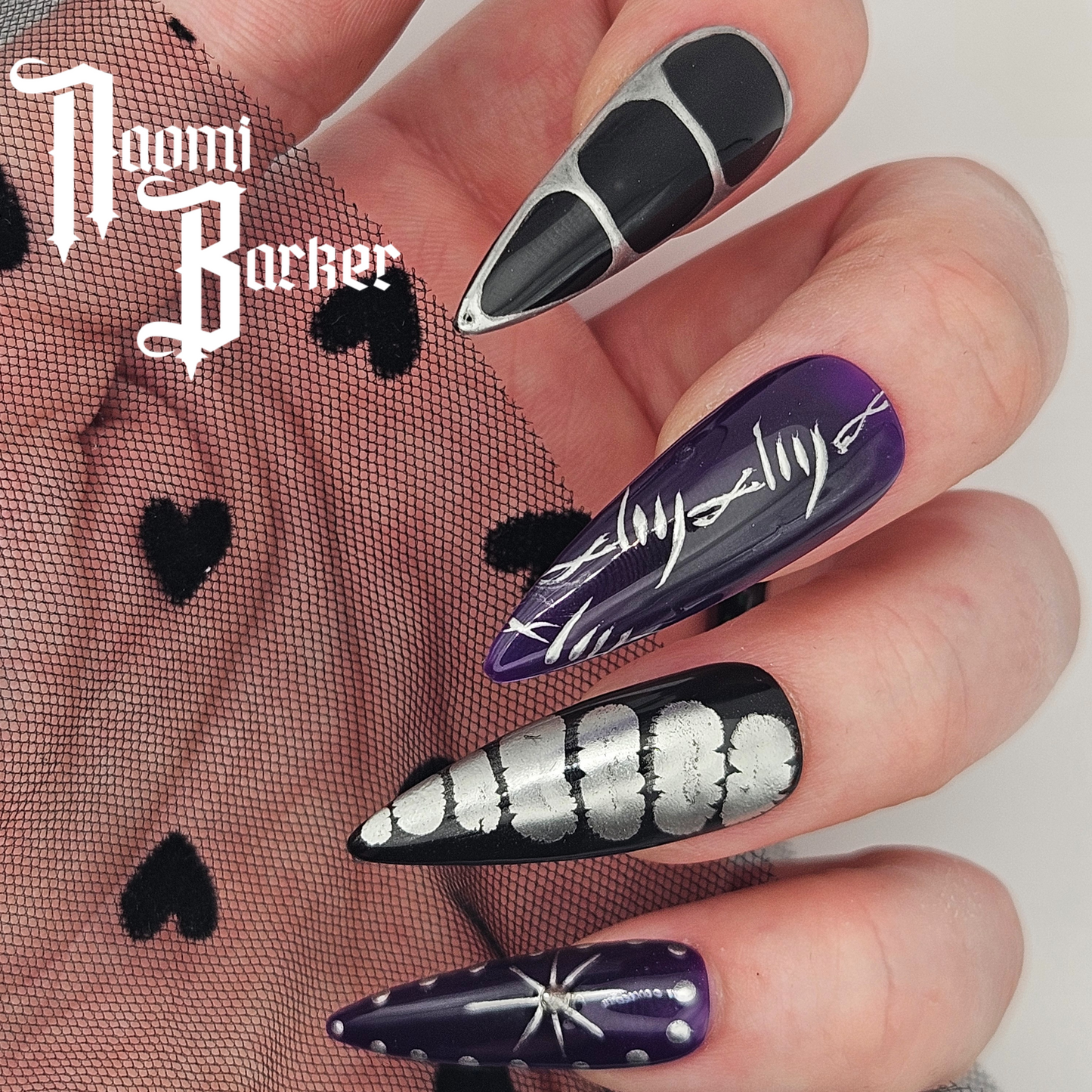 Purple and Black Barbed Wire