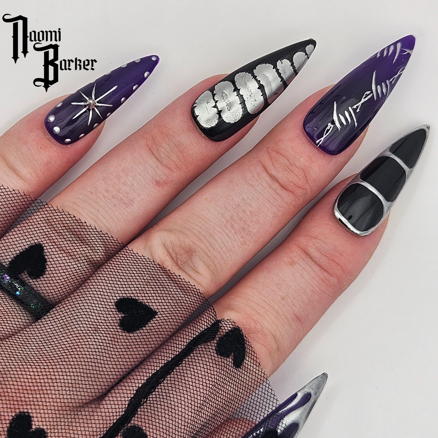 Purple and Black Barbed Wire
