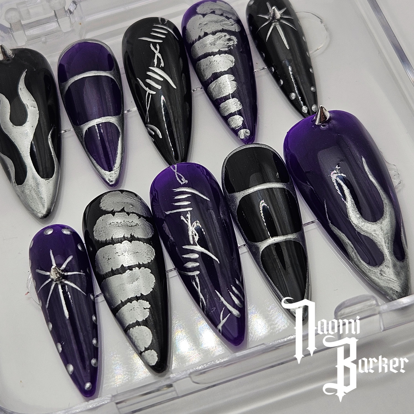 Purple and Black Barbed Wire