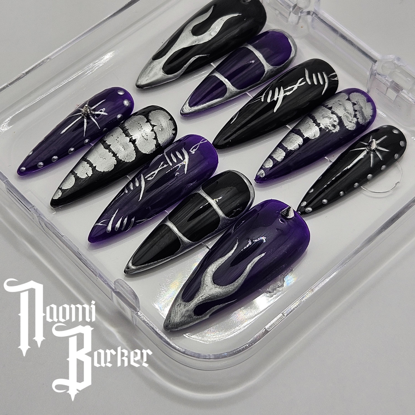 Purple and Black Barbed Wire