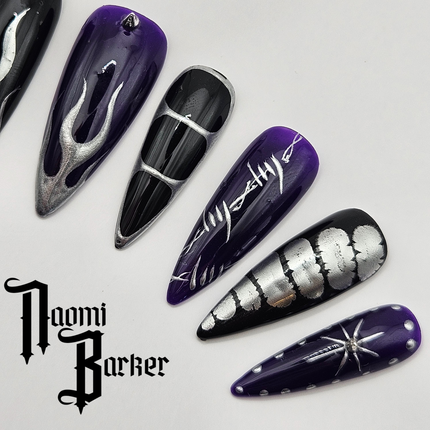 Purple and Black Barbed Wire
