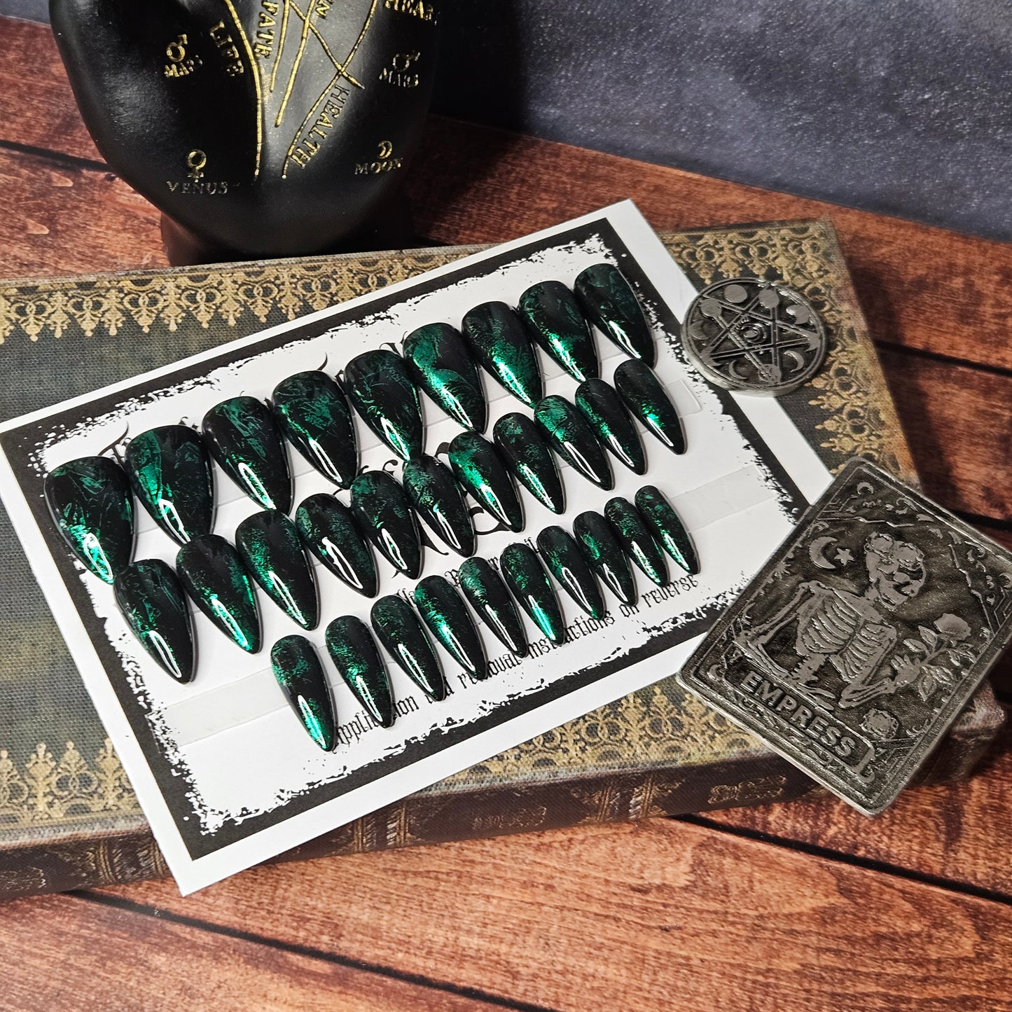 Ready to Ship - Green Beetle - Stiletto