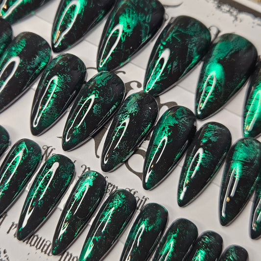 Ready to Ship - Green Beetle - Stiletto